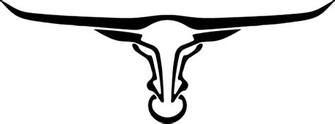 Bull Skull Longhorn Decal Sticker 01