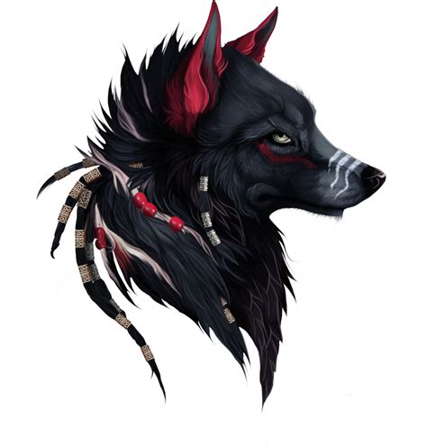 Download Transparent Black Wolf Mystical Drawings Of A Wolf Pngkit