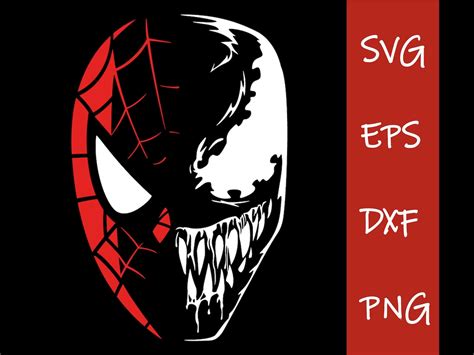 Spiderman Venom SVG Superhero Png Marvel Comics Digital - Etsy Finland