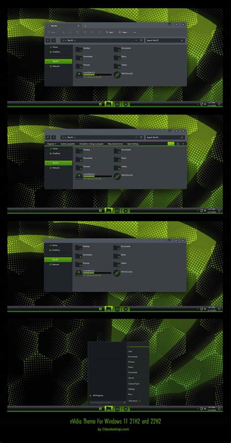 Nvidia Theme Win11 22h2 By Cleodesktop On Deviantart