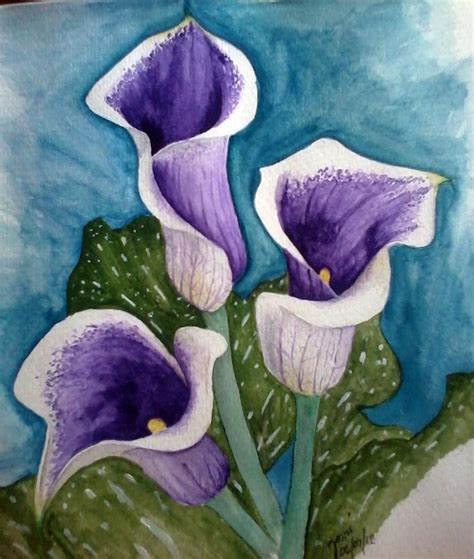 Calla Lily Watercolor Beautiful Flower Art