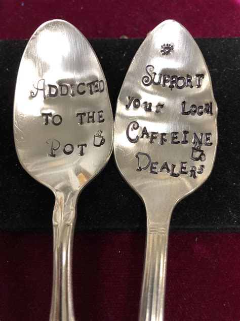 Vintage Hand Stamped Tea Spoons Spoon Stamp Vintage
