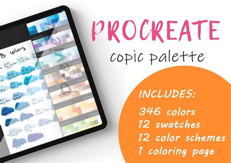 Procreate Copic Markers Palette Procreate Swatches Procreate Tools