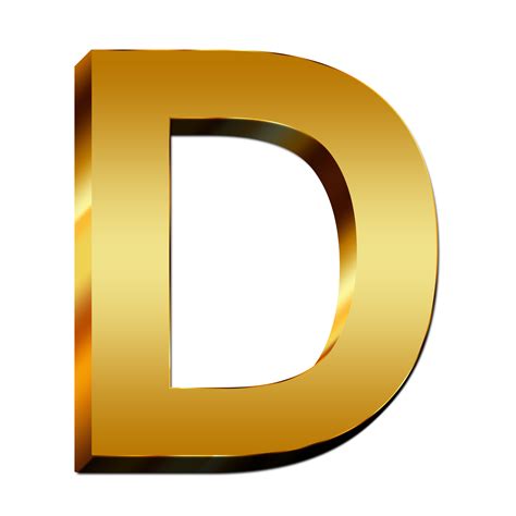 Golden D Letter Free Image Download