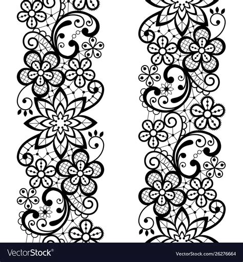 Lace Seamless Pattern Repetitive Ornament Vector Image