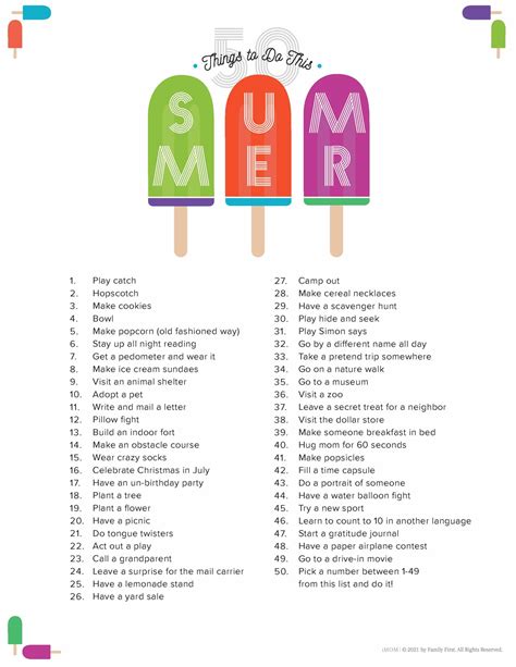 50 Things To Do This Summer Imom