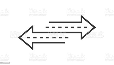 Reverse Arrow Sign Icon In Flat Style Refresh Vector Illustration On