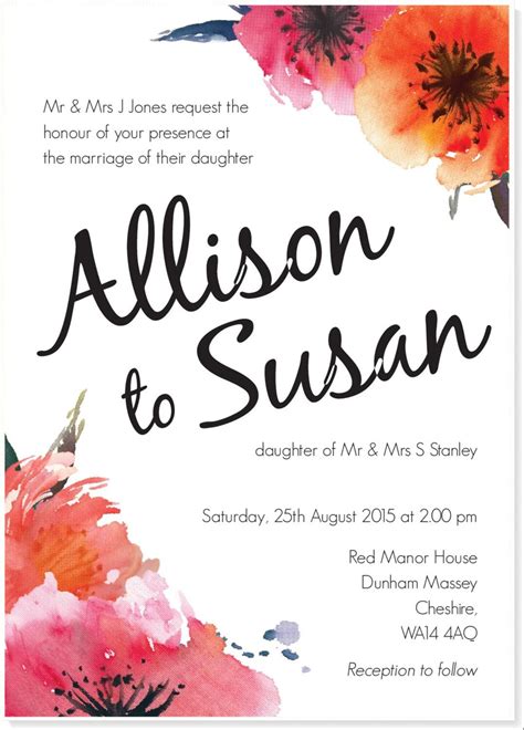 monsoon flowers printed wedding invitations onepaperheart stationary and invitations