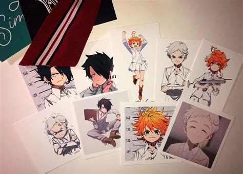 The Promised Neverland Random Sticker Set Emma Norman Ray Etsy