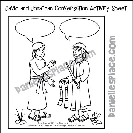 David And Jonathan Bible Coloring Pages Coloring Pages