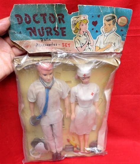 1960s Vintage Mego Nurse And Doctor Figures And Accessories Nurse