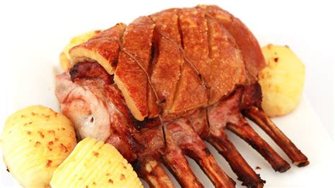Cover pork loosely with foil and roast 2 hours. Roast Pork Loin - Video Recipe With Hasselback Potatoes ...