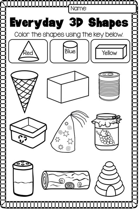 2d And 3d Shapes Worksheet Pack No Prep Shapes Worksheet