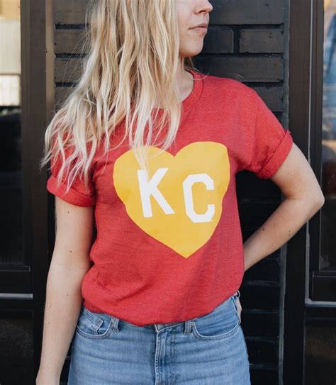 Charlie Hustle Kc Heart Tee Red And Orange Made In Kc