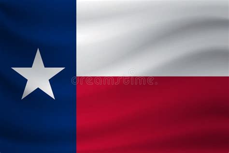 Waving Flag Of Texas Vector Illustration Stock Vector Illustration