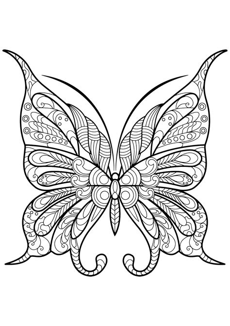 Papillon Jolis Motifs Coloriages Papillons Insectes Difficiles
