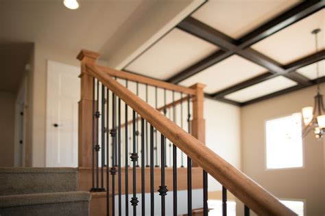 Stair Systems Clear Coated Waterborne Uv Handrail And Newel Posts