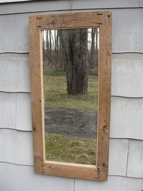 Sold Large Primitive Rustic Barn Wood Mirror No1604