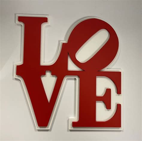 Love Sign Philadelphia Custom 3d Printed Sign Wall Mounted Decor For
