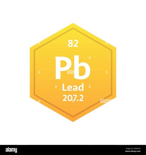 Lead Symbol Chemical Element Of The Periodic Table Vector Stock