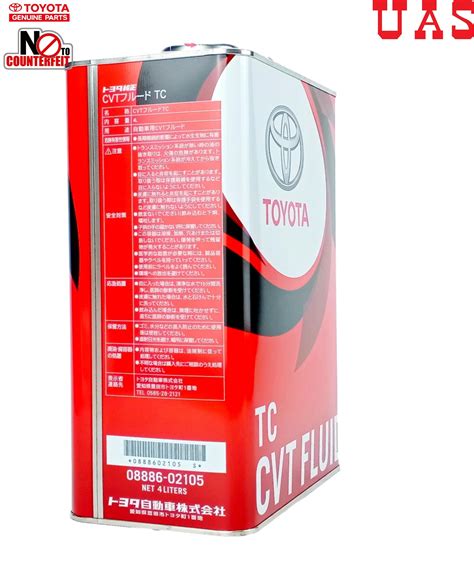 Toyota Tc Cvt Fluid 08886 02105 Atf 4 Litre