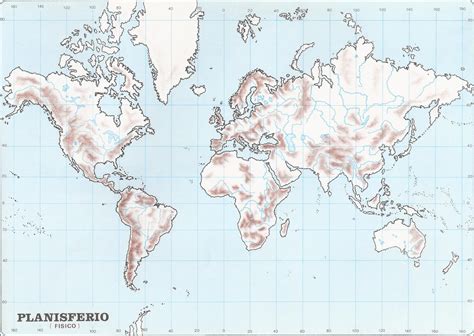 Geografía Mundial Ejemplos De Planisferios Para Observar Y Completar