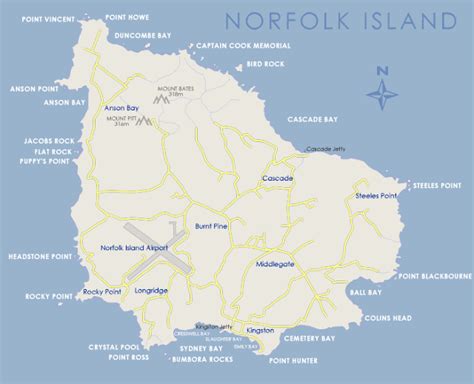Islas Norfolk Mapas GeogrÁficos De Islas Norfolk Nueva Zelandia