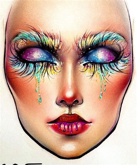 Shuishi On Makeup Face Charts Makeup Charts Fantasy Makeup