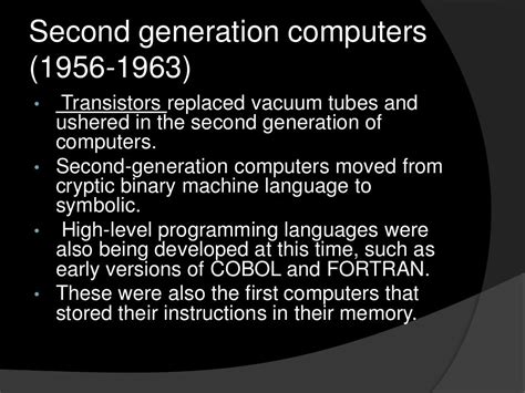 Five Generations Of Computer