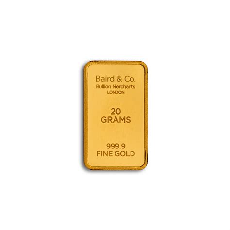 20g Gold Bar Baird And Co Bullion House