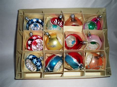 Vintage West German Mercury Glass Christmas Ornaments