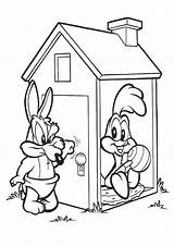 Coloring Baby Looney Tunes Runner Road Door Wil Knocking Kidsplaycolor Visit Toons sketch template