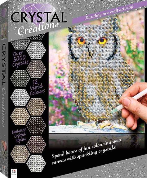 Crystal Creations Owl Craft Kits Art Craft Adults Hinkler