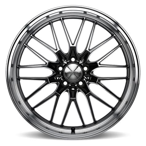 Ace Alloy® Aff04 Wheels Black Chrome With Machined Lip Rims