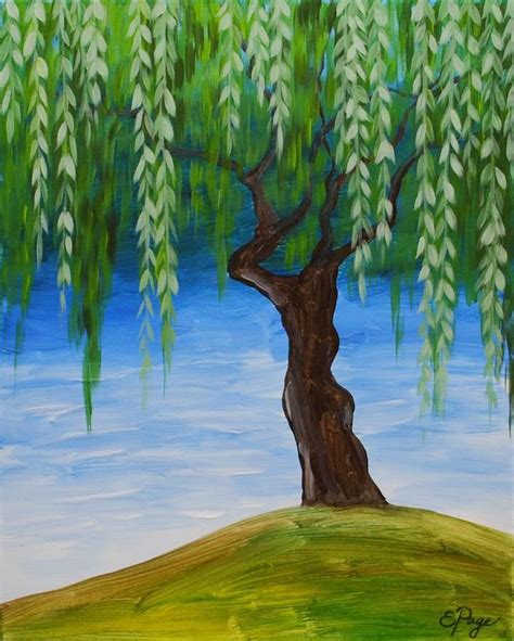 Weeping Willows By Emily Page Tree Painting Canvas Willow Tree Art