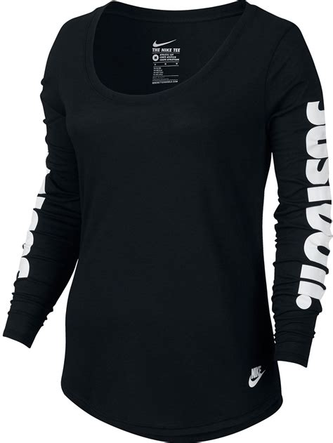 Nike Nike Womens Just Do It Long Sleeve T Shirt Black 804092 010