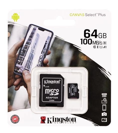 Kingston Microsdxc Canvas Select Plus 64gb 100r Class 1