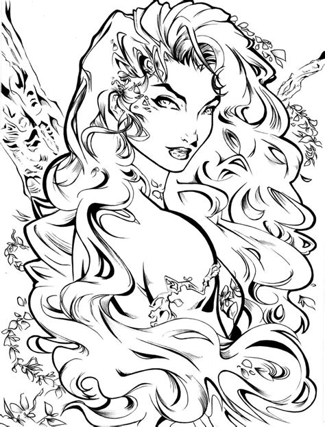 Poison Ivy Coloring Pages Free Coloring Pages