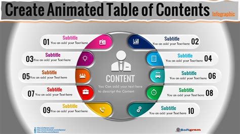 Create Animated Table Of Contents Infographic Softgram