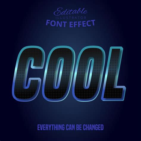 Want some new cool free fonts to stand out in 2019? Cool text, editable font effect, 2020