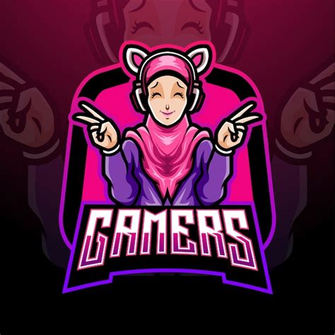 Premium Vector Gamers Girl Esport Logo Mascot Design
