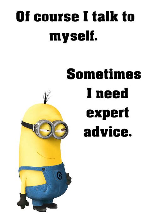 Minion Quotes Talk To Myself Funny Motivational Poster My Hot Posters