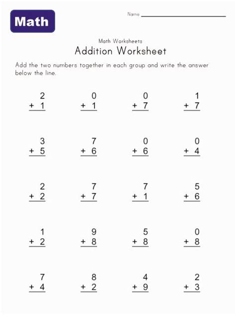 Calculus broadly classified as differentiation and integration. Easy Addition Worksheets | Addition worksheets, Kindergarten addition worksheets, Kindergarten ...
