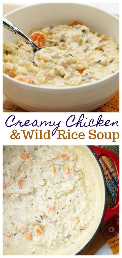 In a large pot over medium heat, combine broth and chicken. Quick and Easy Creamy Chicken and Wild Rice Soup. A ...