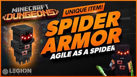 Minecraft Dungeons Spider Armor Unique Item Guide Youtube
