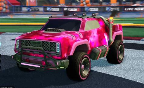 Rocket League Pink Harbinger Gxt Design With Fire God And Pink Traction