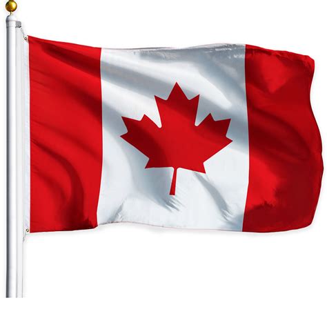 G128 Canada Flag 3x5ft Printed Quality Polyester With Brass Grommets