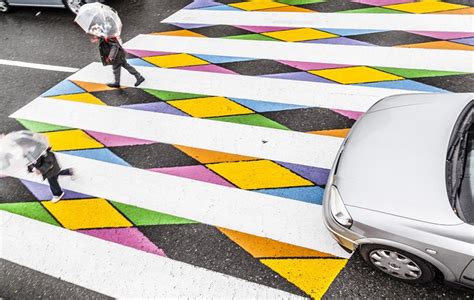 Creative Crosswalks Artist Adds Color To Brighten Crossings For