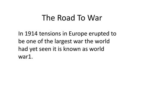 Ppt The Road To War Powerpoint Presentation Free Download Id2827508