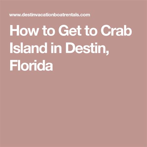 Lotion sunscreen is highly recommended, even if you plan to stay on the boat as the sun's rays do reflect off the water. How to Get to Crab Island in Destin, Florida | Destin ...